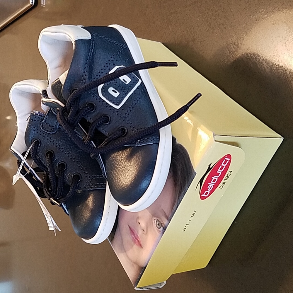 Balducci blue leather sneakers, Sz EU 22, Made in Italy